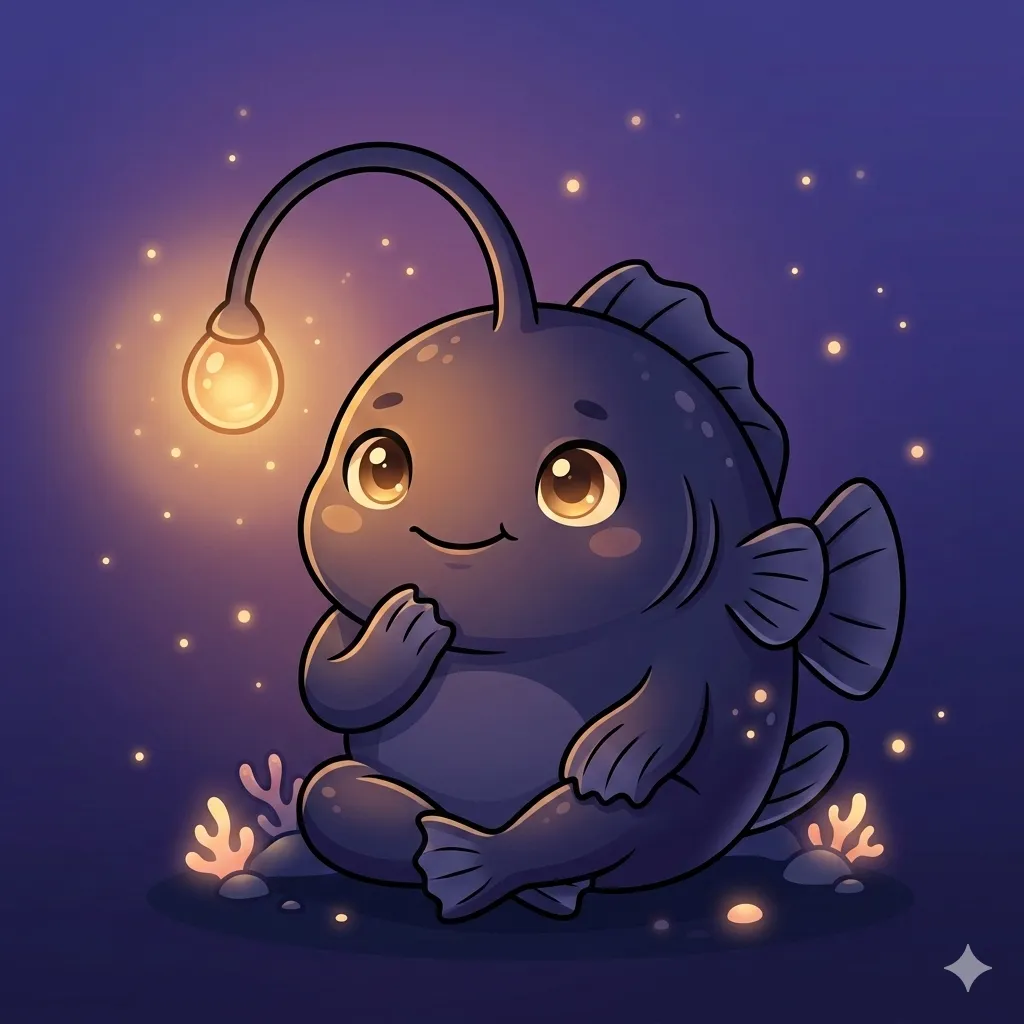 チョウチンアンコウのイラスト